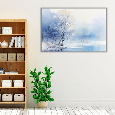 " Eve's Blue Forest Reverie Winter Wall Art "