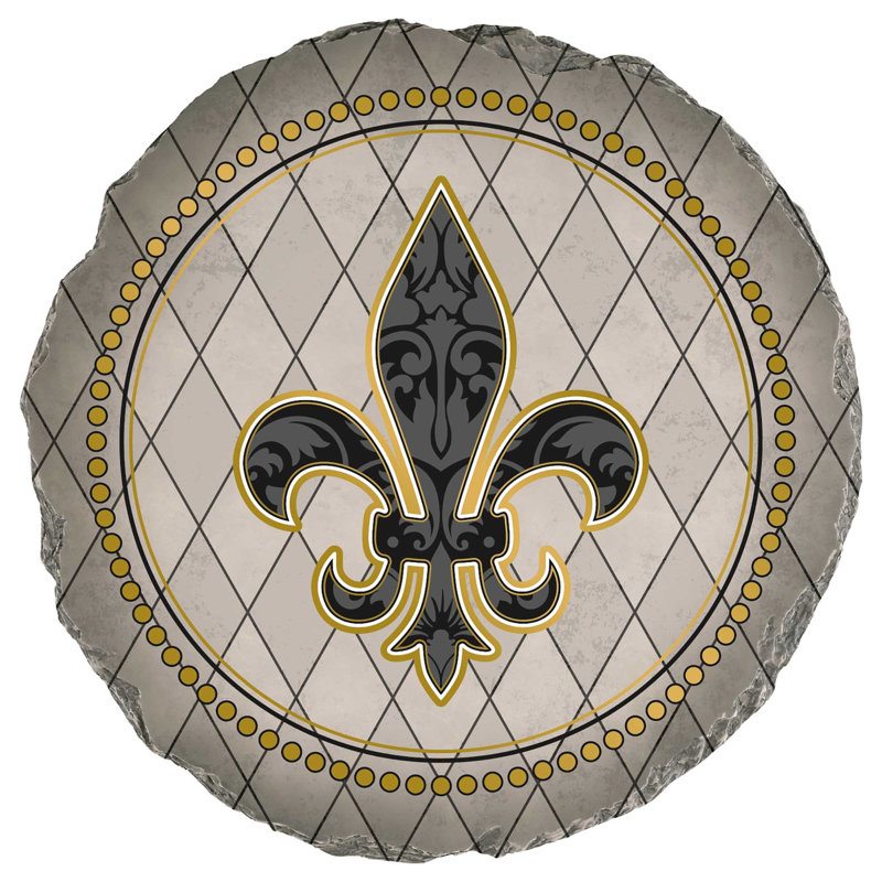 Pierre de jardin fleur de lys