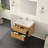 Opaline 30" Modern Bathroom Vanity with Seamless Carrara White Sintered Stone Basin-129479427-129479428