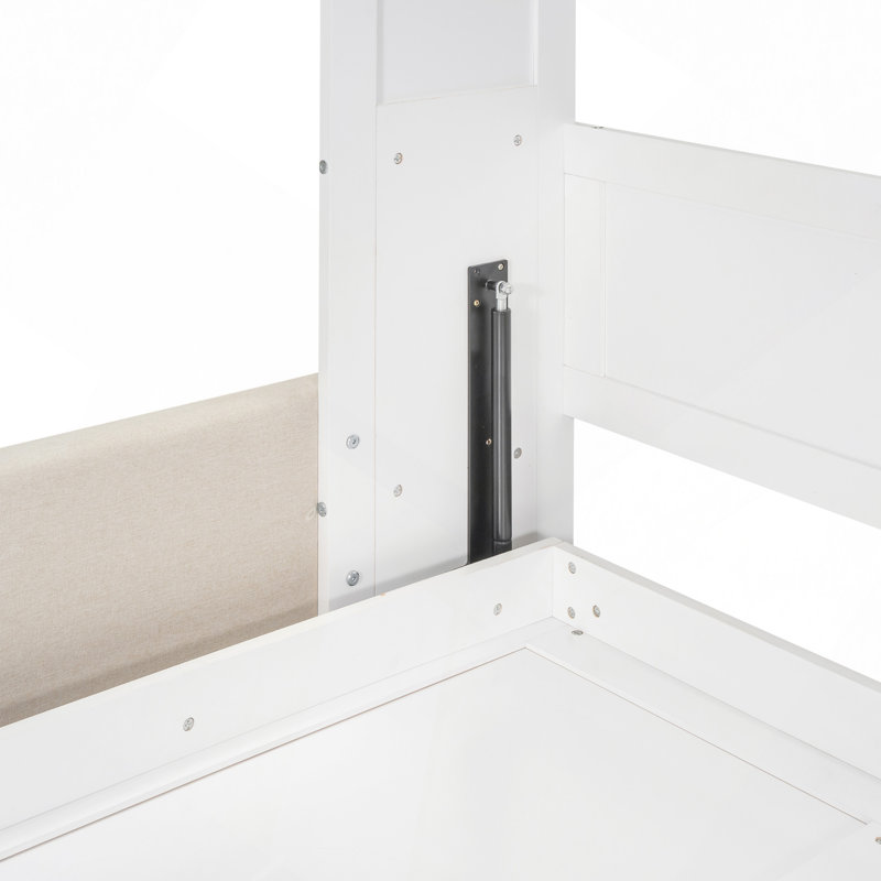 Canapé-lit escamotable, conception pliable peu encombrante, rangement intégré, bois durable, L 66,8 po x l 87 po