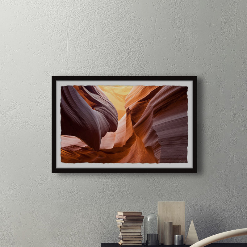 Rock Layers - Reproduction de photo sur papier encadrée, H 12 po x l 18 po x P 1,5 po