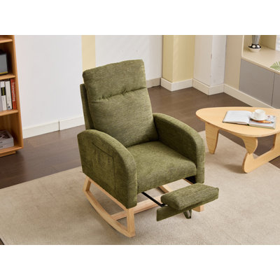 Chaise berçante avec repose-pieds