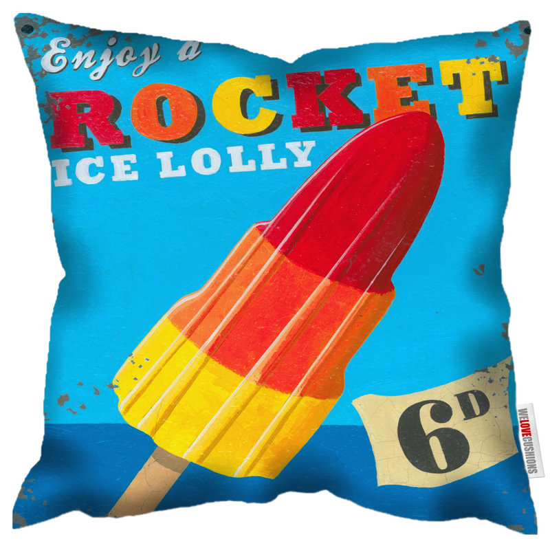 Enjoy a Rocket Lolly - Martin Wiscombe Cushion