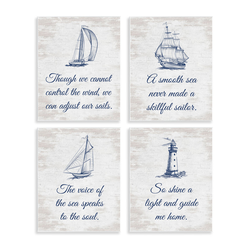 «Timeless Nautical Expressions», ensemble de plaques murales par lettres et lignes