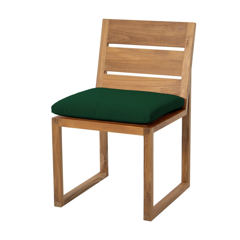 Chaise de terrasse avec coussin Uvita, Vert forêt