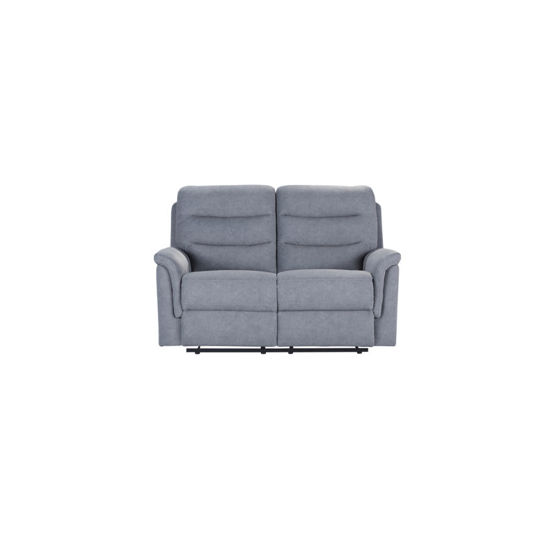 Wadesboro Upholstered 65'' Reclining Loveseat, Gray Microfiber/Microsuede
