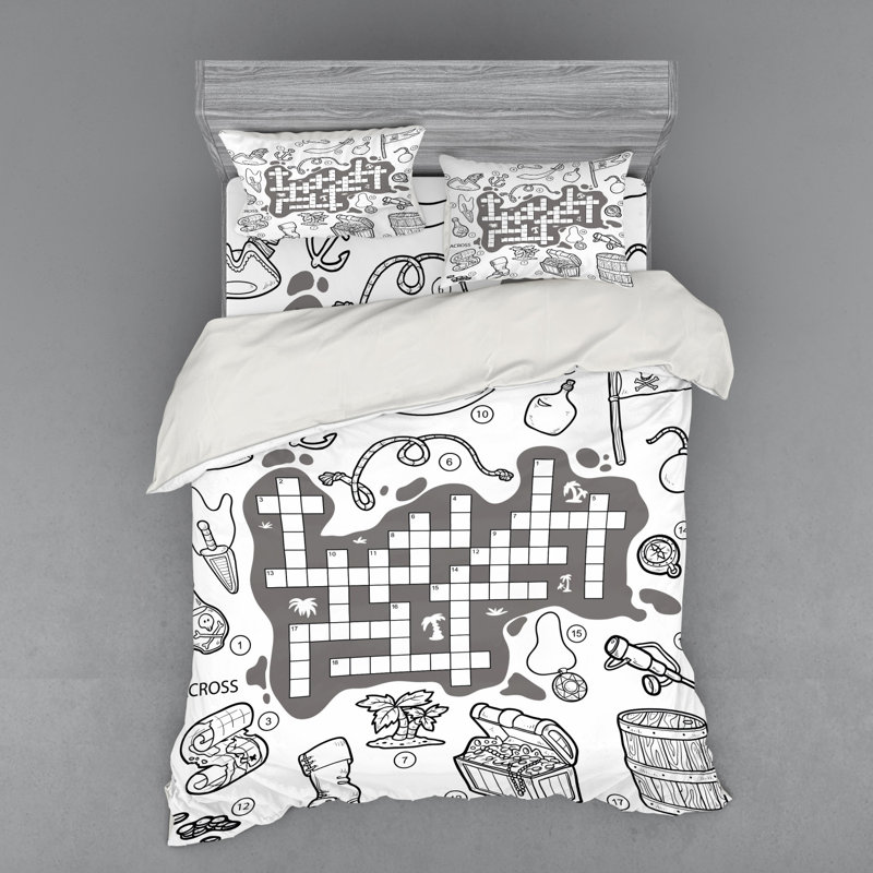 Polyester Geometric Shapes Duvet Cover, Queen Duvet Cover + 3 Additional Pieces