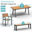 4 Pieces Aluminum Patio Dining Set With Rectangualr Dining Table-130812013-130812018
