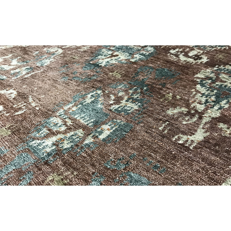 Tapis rouille de haute qualité noué à la main
