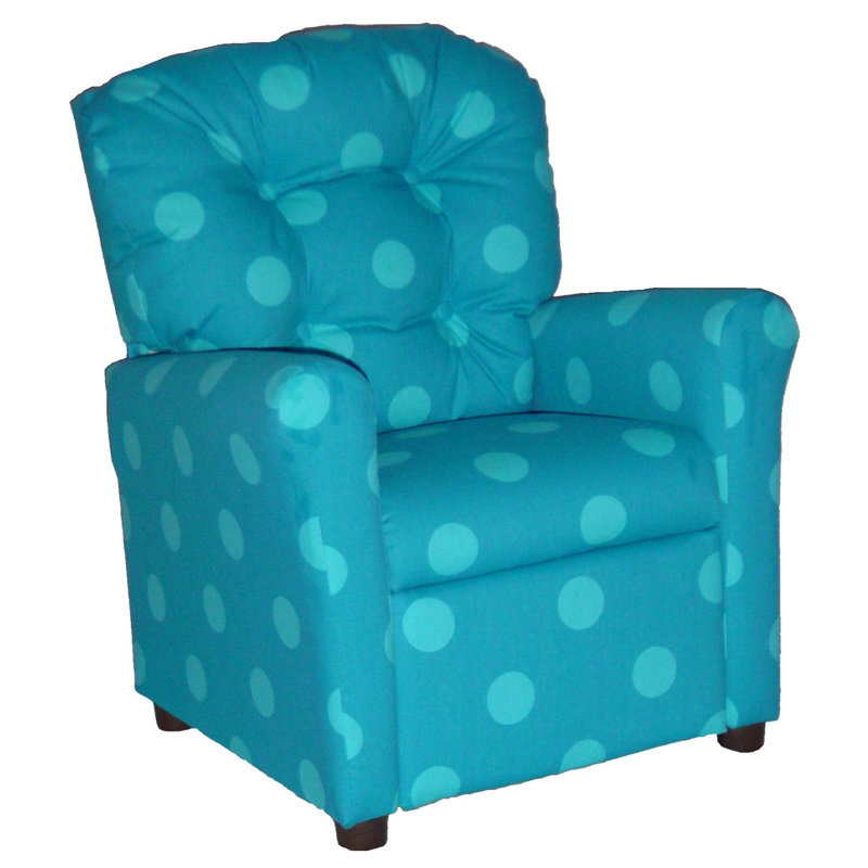 Kids 13.5'' Recliner Chair and Ottoman, Amazon Sand