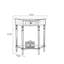 Console demi-cercle en bois massif noir-352425727