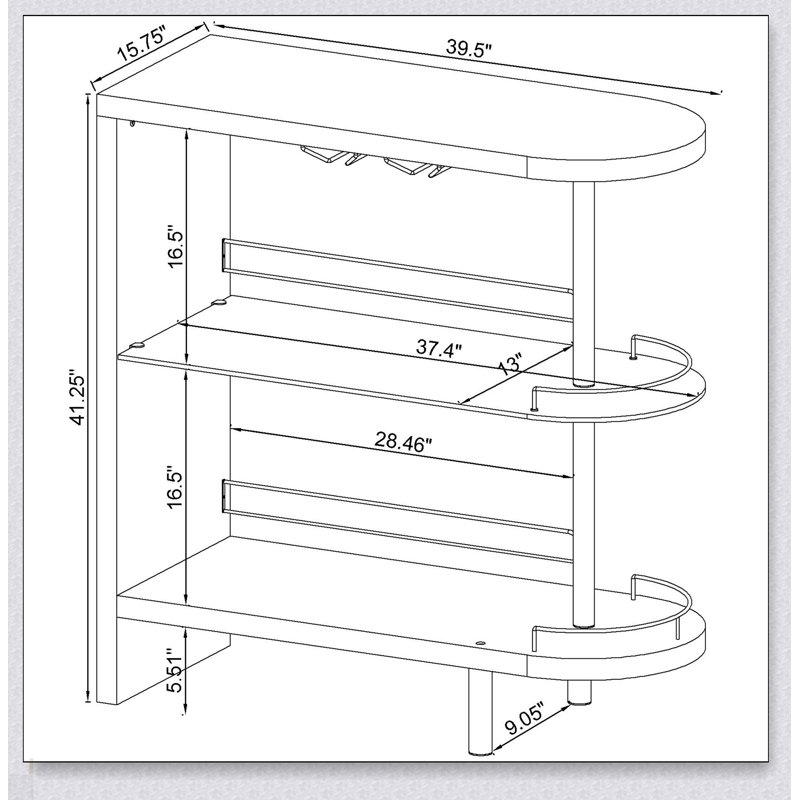 Table de bar Karinna Black