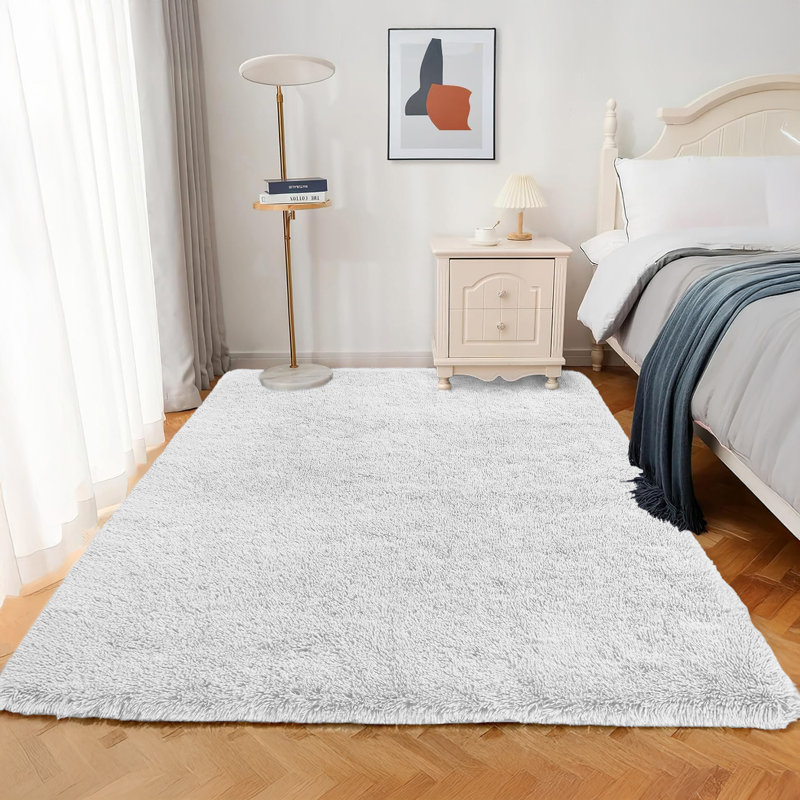 Soft Fluffy Indoor/Outdoor Shaggy Area Rug – Luxurious Comfort & Stylish Design, Rectangle 5" x 7"
