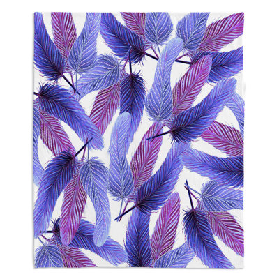  Jeté à plumes turquoise