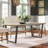 Wilhelm Solid Wood Top Metal Base Dining Table