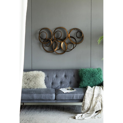Gold Leaf Wall Embellish Element, 38.5X22x4.2", Living Room Office Bedroom Beautification, Strong Metal Structure, Easy To Put Up, 100% Iron 38.5X22x4.2" Enhancement Piece, Decorative Item, Assemble,