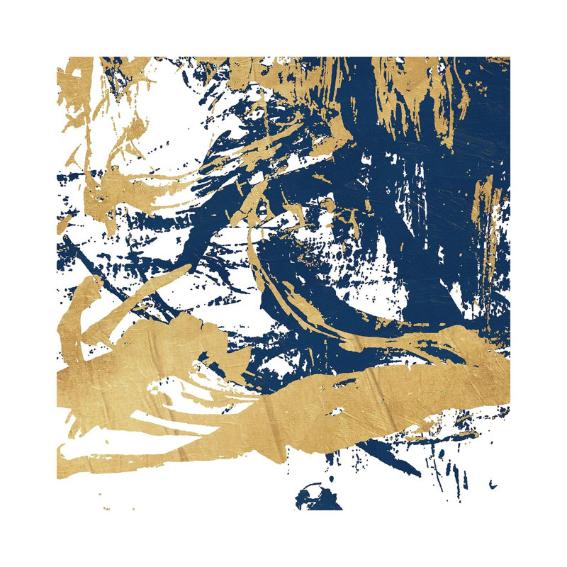 Free Form Blue by On Rei - Wrapped Canvas Gallery-Wrapped Canvas Giclée, 45.72 cm H x 45.72 cm W