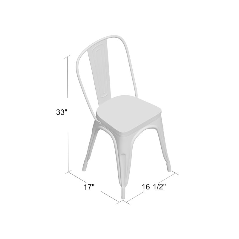 Gaikwad 18'' H Metal Side Chair, Natural