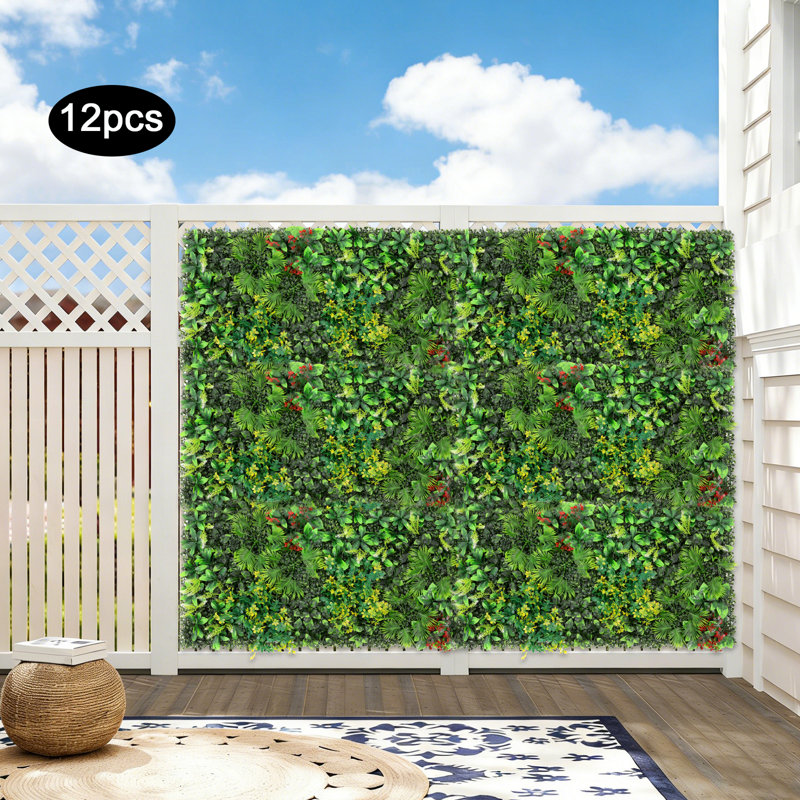 12Pcs Artificial Grass Wall Panel