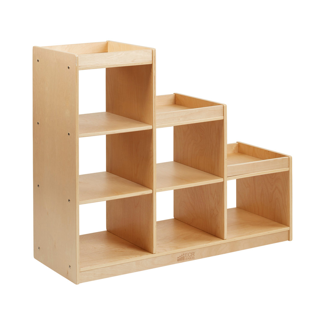 ECR4Kids 3-2-1 Cube Storage Cabinet, Kids Furniture, Natural ECR4Kids