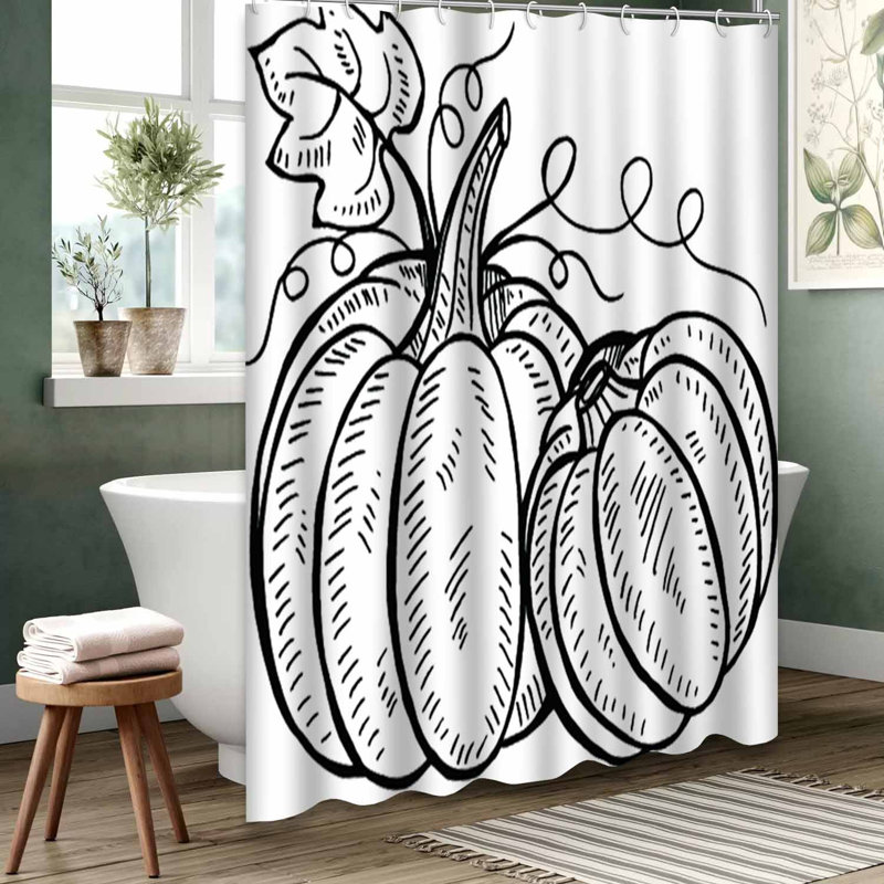 Rideau de douche noir imperméable, rideaux de douche pour la salle de bain avec 12 crochets, 72" L x 84" W
