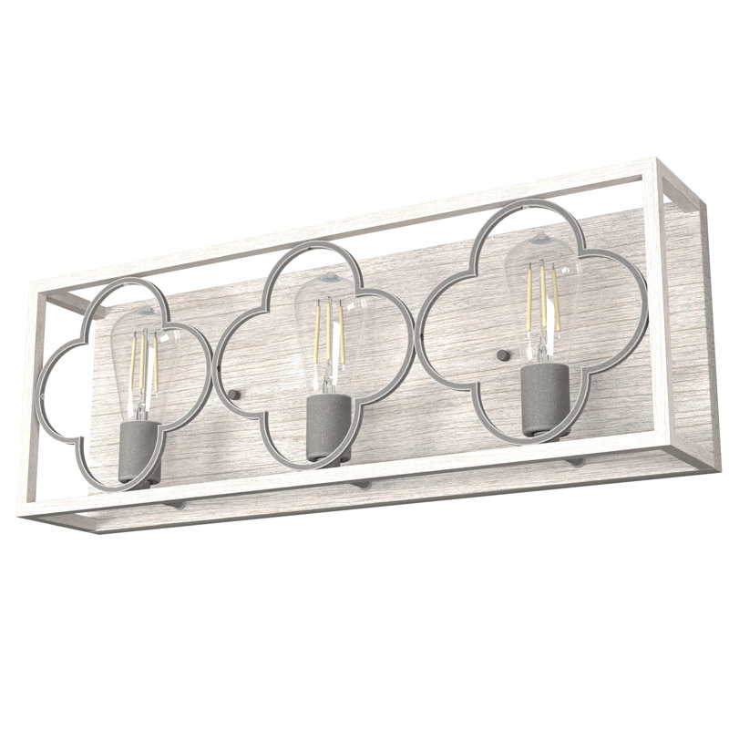 Gablecrest 3 Light Flush Mounted Bathroom Vanity Light, White