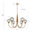Lustre à 6 lumières Elisabette