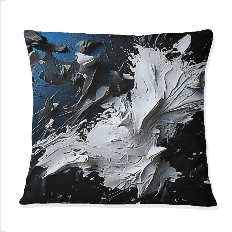 Abstract River Of Euphoria I - Coussin décoratif avec peinture abstraite
