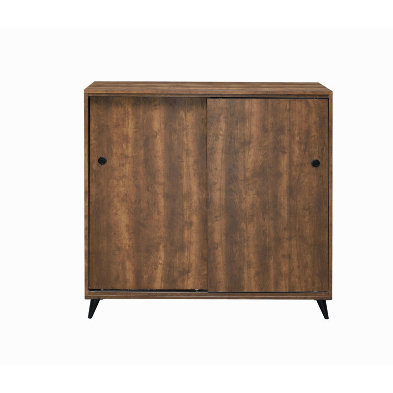 Oak Finish Shoe Cabinet
