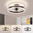 15.7 inch Low Profile Ceiling Fans with Lights and Remote-214327569