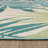 Rectangle Traci Floral Green/Blue/Ivory Indoor & Outdoor Plastic Straw Area Rug-1744002442