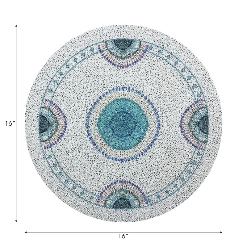 Glass Beads Round Beaded Placemats