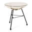 Élégante table d'appoint en verre trempé blanc durable, l 18,2 po x P 18,17 po, assemblage requis