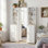 Armoire pleine grandeur à miroir avec lumière DEL, 8 tiroirs et 6 tablettes