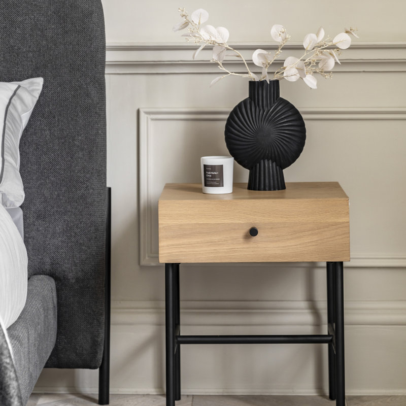 Bodie 400cm W Iron Bedside Table
