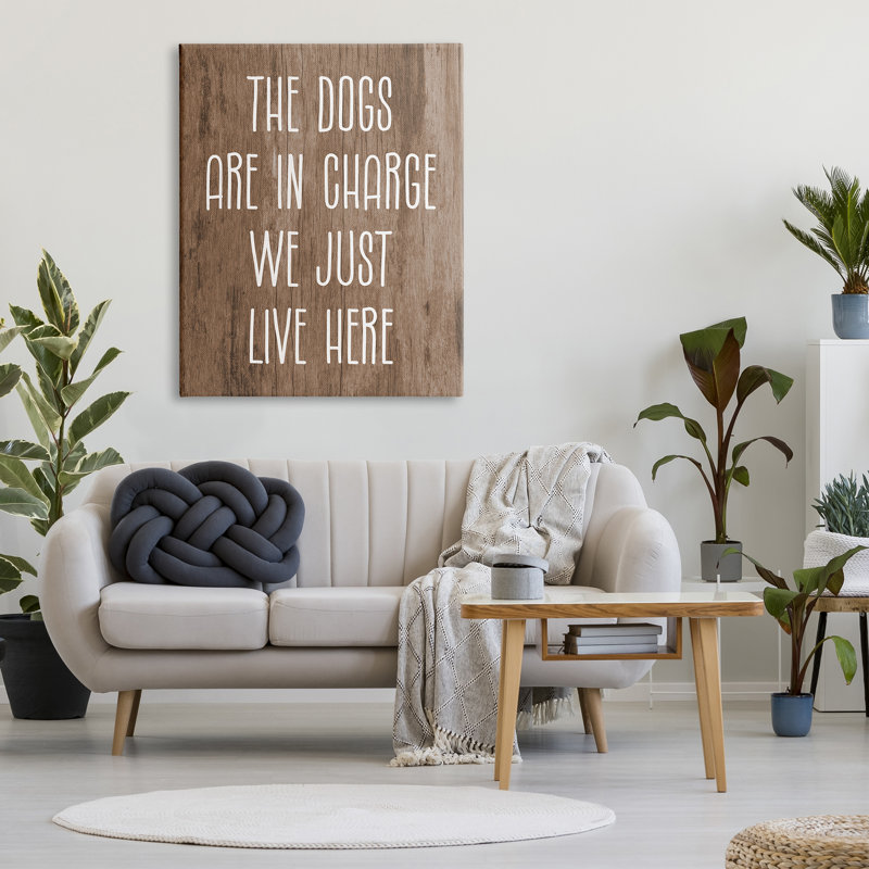 «Dogs In Charge» par Lil 'Rue, H 48 po x l 36 po x P 1,5 po