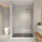 56-60" x 76" H Frameless Sliding Shower Door, 5/16" (8mm) Clear Tempered Glass, Stainless Steel Frame,Brushed Nickel-124324533