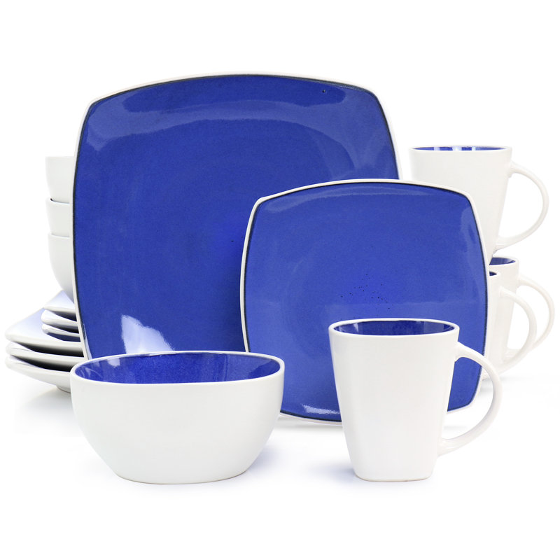 Ensemble 16 pièces de vaisselle en grès Gibson Elite Soho Lounge, Cobalt