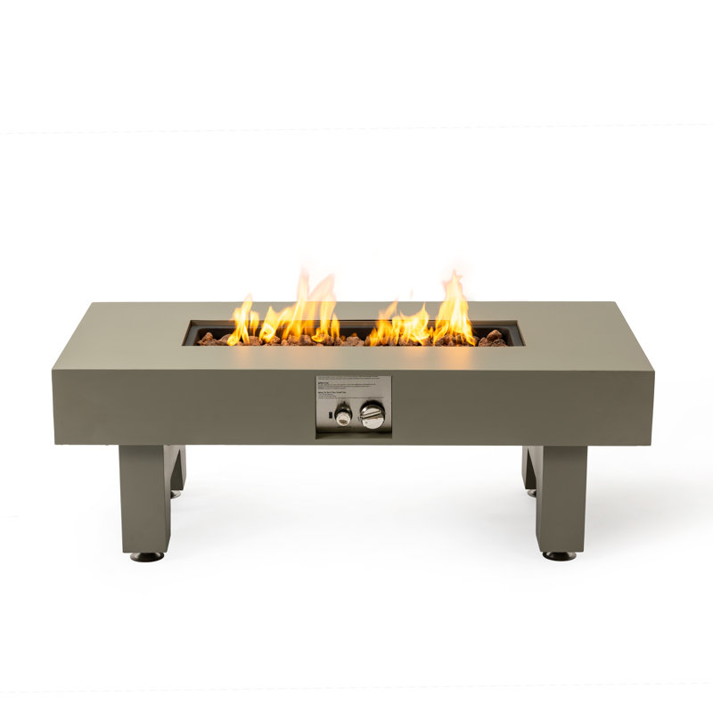 42_Inch  Iron Fire Pit Table, Gray