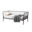 Structure de lit de jour simple en métal avec lit gigogne Bella, lit de jour pour salon, chambre à coucher, chambre d'amis, bronze