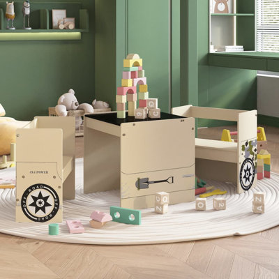 Kirstin Kids 4 Piece Rectangular Play Or Activity Table and Chair Set