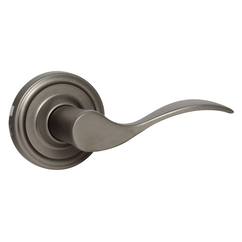 Ensemble de levier d'intimité rond Weseau, nickel satiné Weslock
