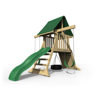 YardCraft Swing Set with Swing(s) , Slide(s)