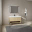Ensemble de meuble-lavabo de salle de bain avec lavabo simple en résine