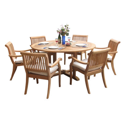 Masten Teak Dining Set by Rosecliff Heights
