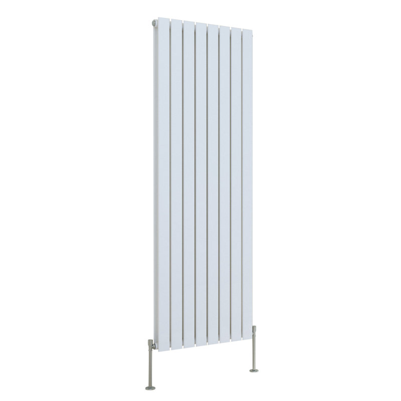 Shonna Vertical Double Flat Panel Radiator, Gloss White, 160cm H x 54.4cm W