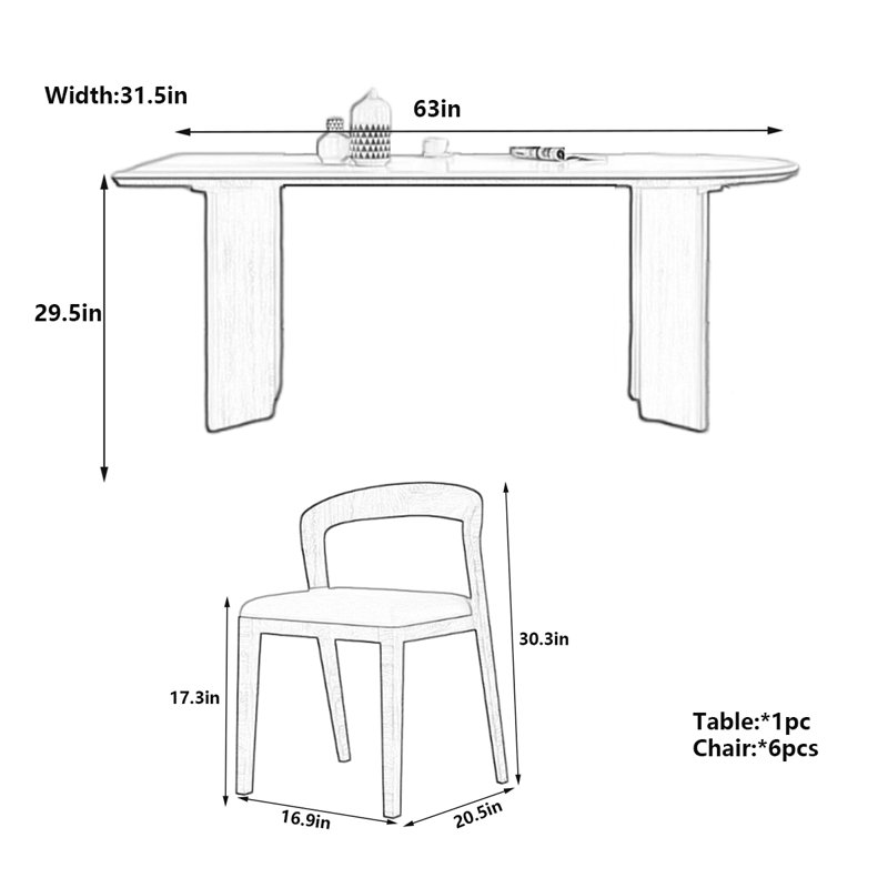Table Minimalist Rock, blanc polaire mat, H 29,5 po x L 63 po x l 31,5 po
