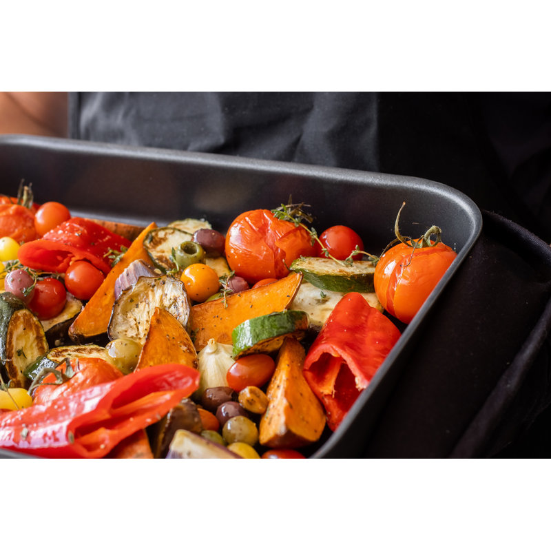 MasterClass Non-Stick Hard Anodised Roasting Pan, 6.5 cm H x 42 cm W x 31 cm D