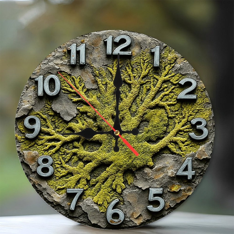 Horloge fossile en pierre