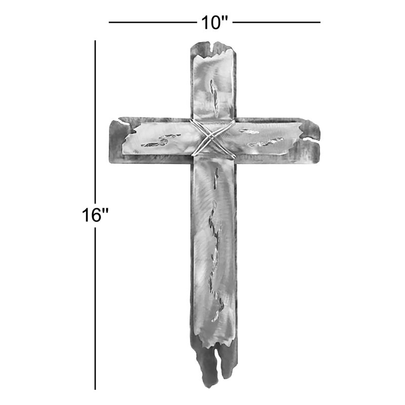 Meyerdirk Art Contemporary Steel Southwest Cross Wall Art - Gold Insert, Gold